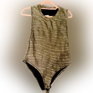 Gold metallic bodysuit. Medium